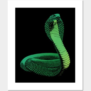 Green Cobra Scales Posters and Art